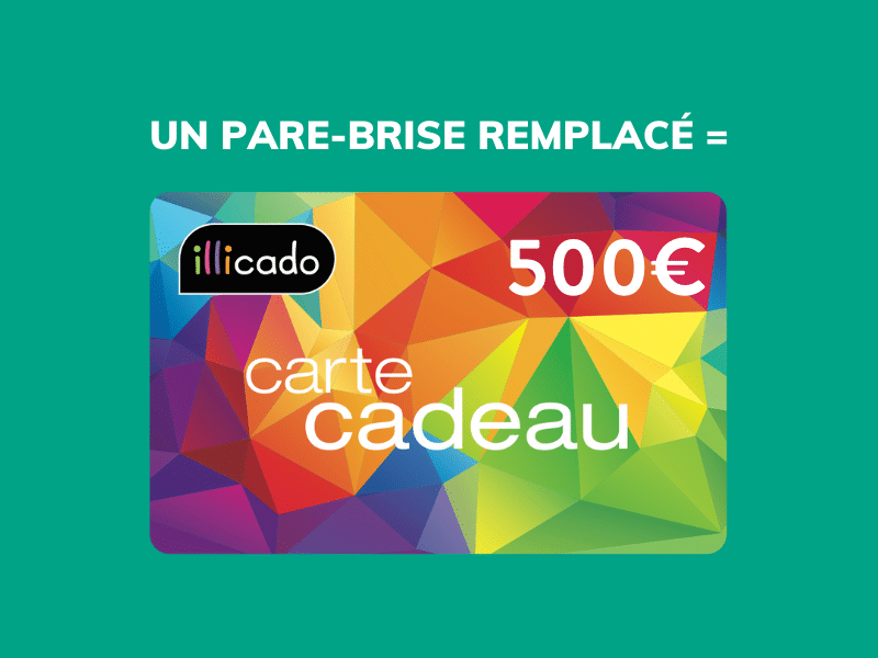Carte cadeau Illicado sur fond vert.