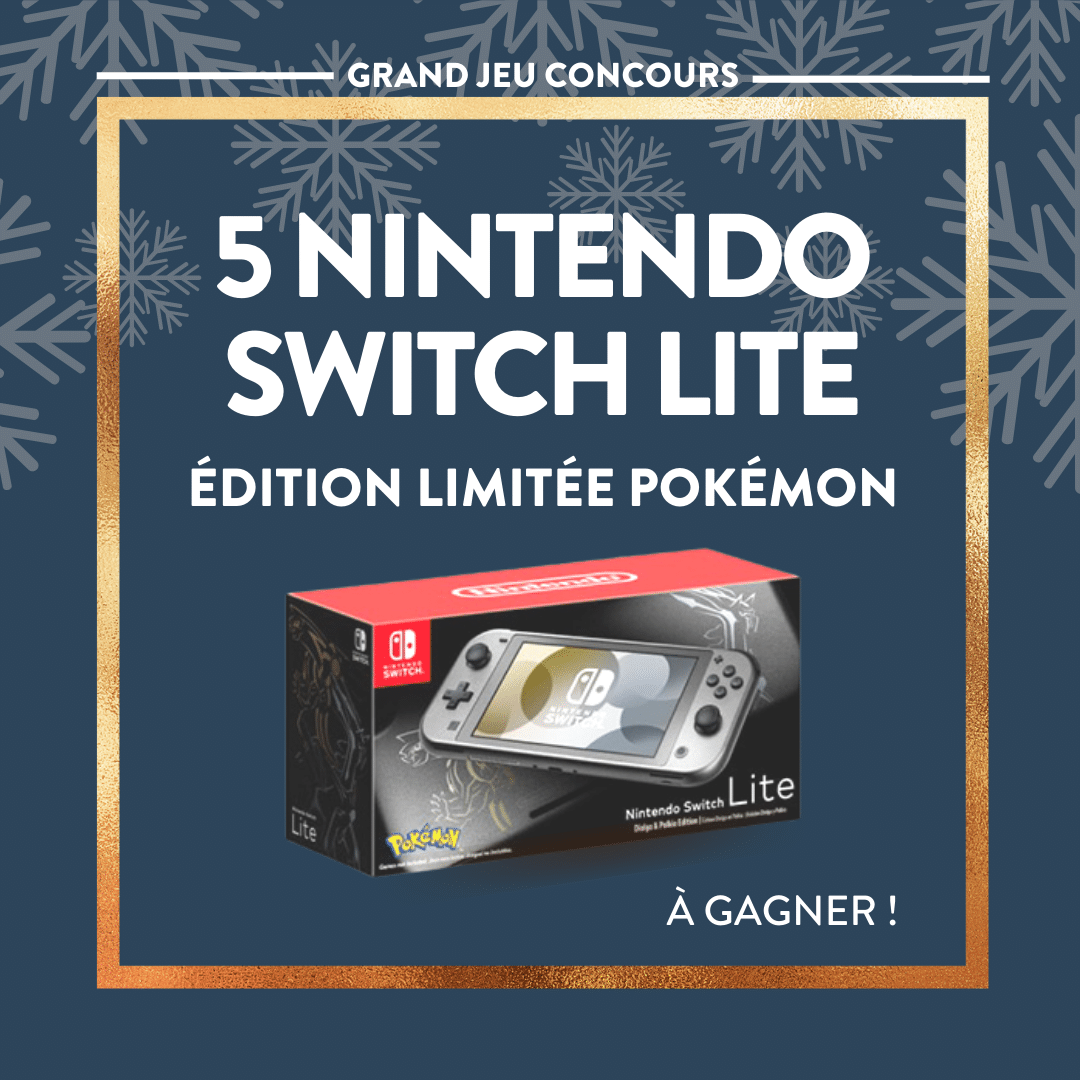Jeu concours Nintendo Switch Lite édition limitée Pokémon avec 123 Pare-Brise