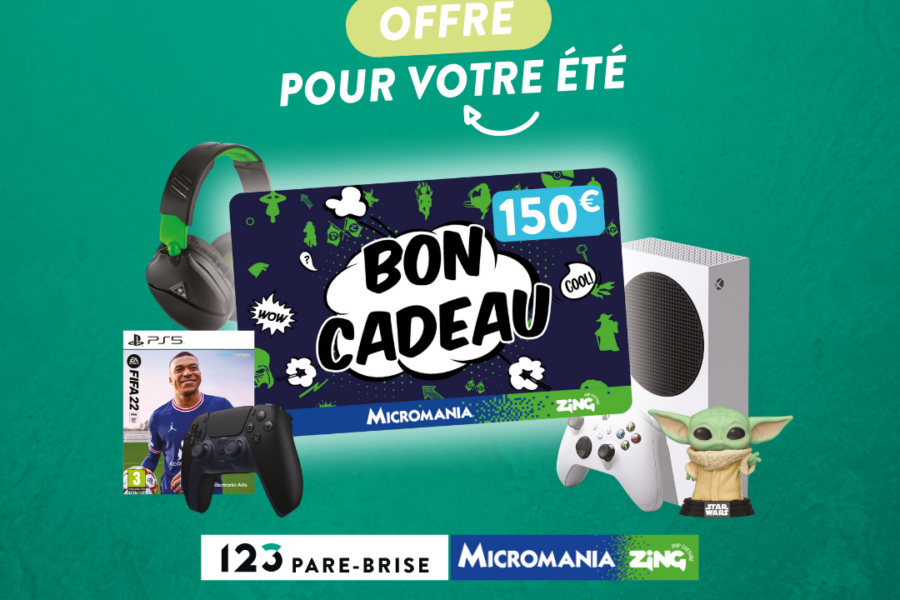 Offre été 123 Pare-Brise en partenariat avec Micromania.