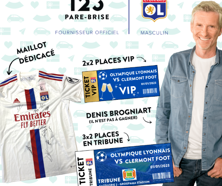 Jeu concours pour le partenariat entre 123 Pare-Brise et l'OL