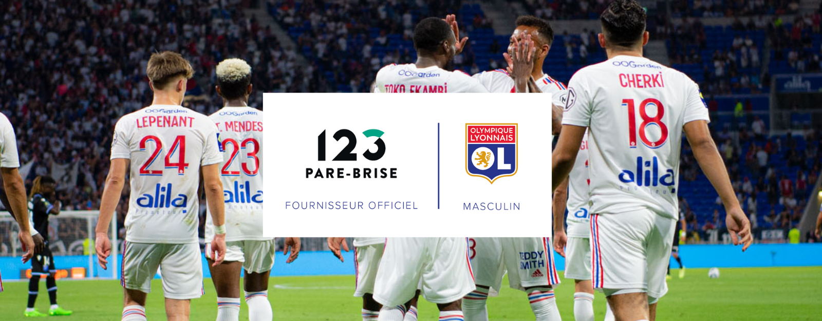123 Pare-Brise devient Fournisseur de l&rsquo;Olympique Lyonnais